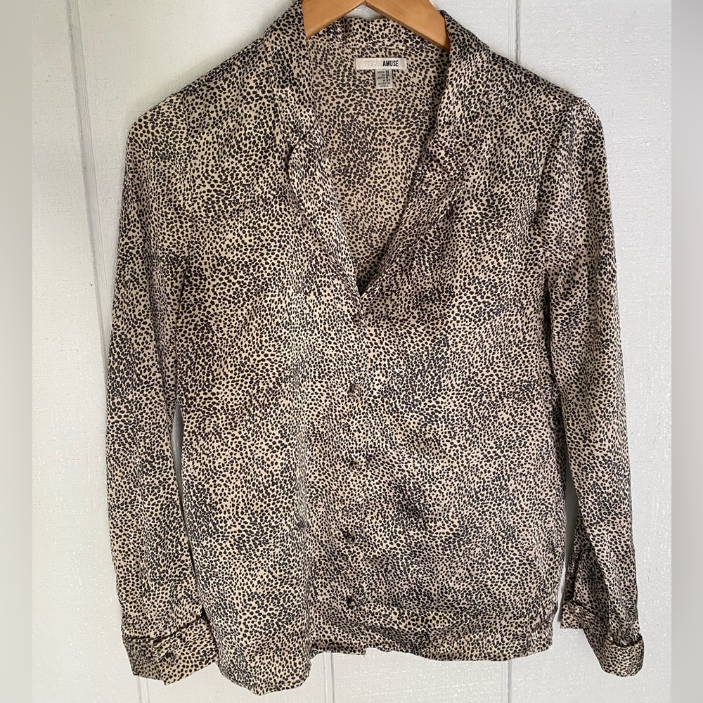 Amuse Society Leopard Print Blouse